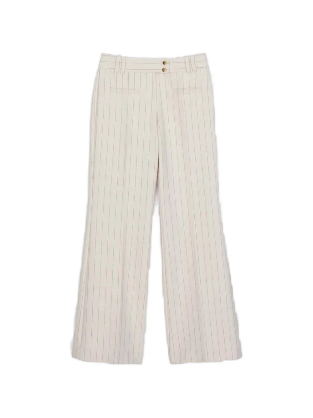 3.1 Phillip Lim Nadelstreifen-Hose mit Knopfverschluss - Nude