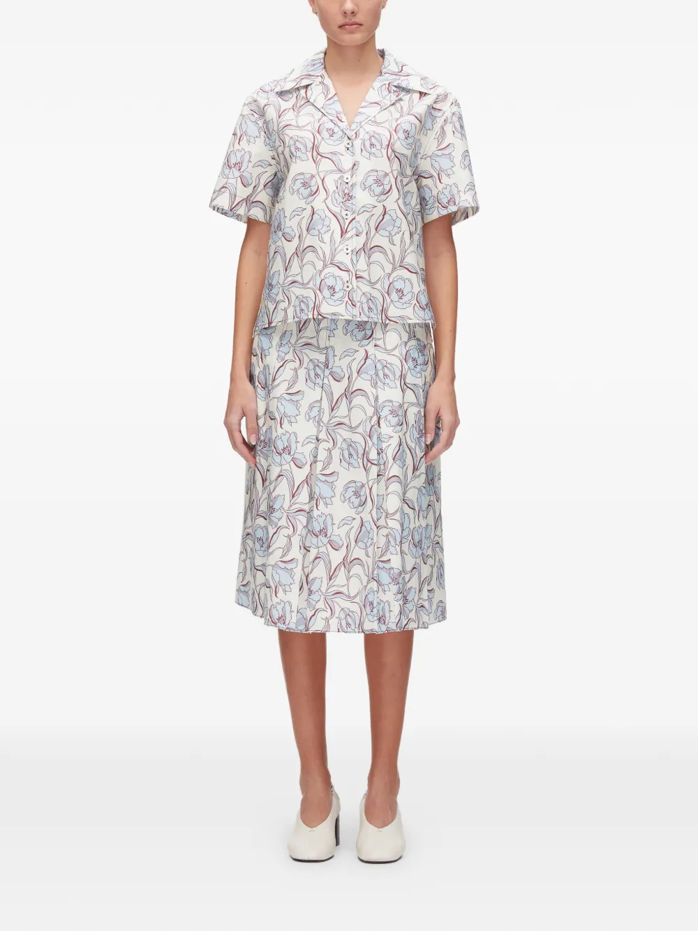  3.1 Phillip Lim Floral Buttoned Shirt - Neutrals 