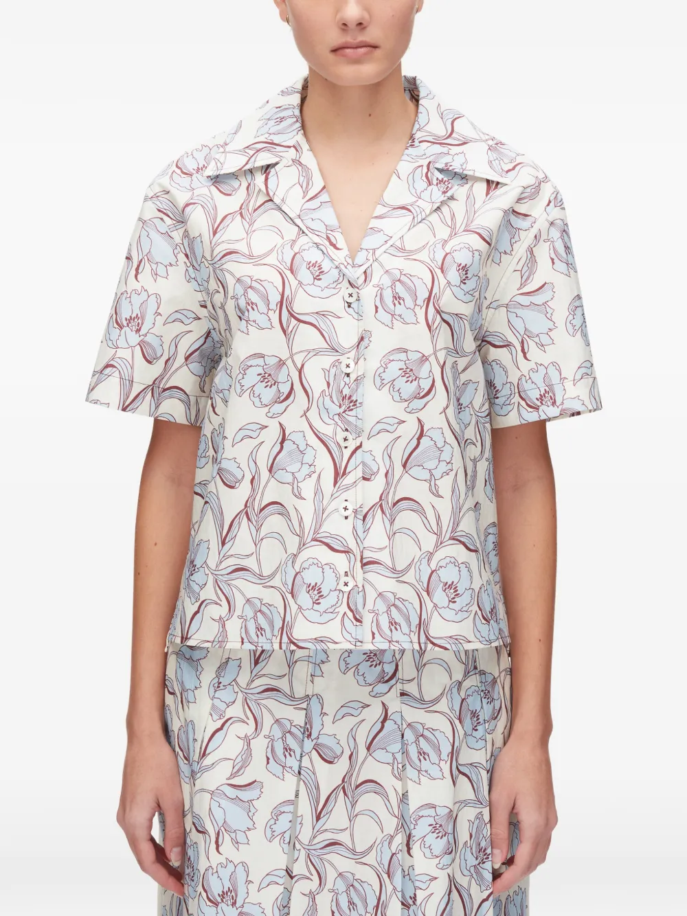  3.1 Phillip Lim Floral Buttoned Shirt - Neutrals 