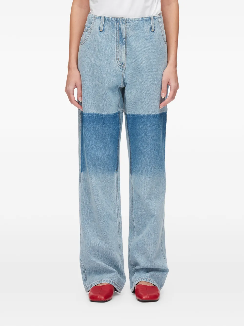 3.1 Phillip Lim Broek met colourblocking Blauw