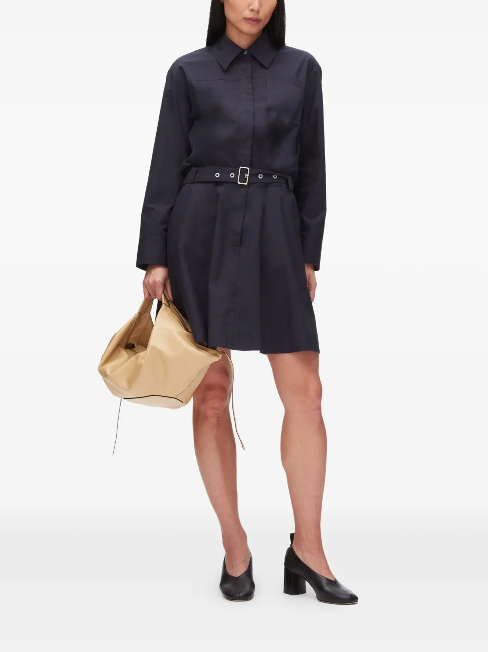  3.1 Phillip Lim Belted Collared Mini Dress - Blue 