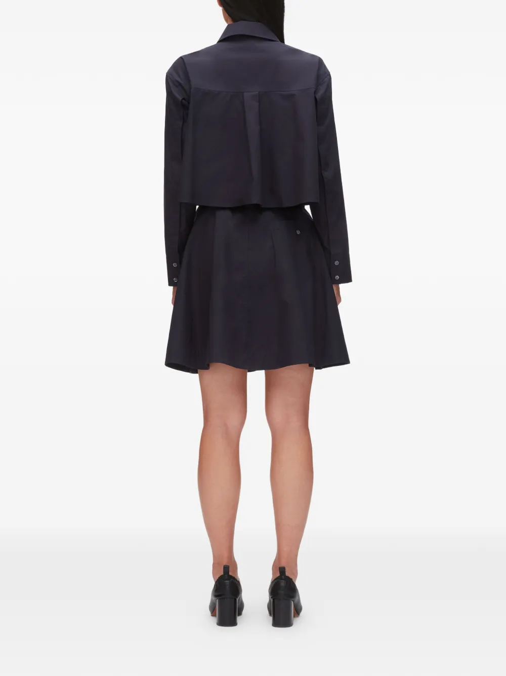 3.1 Phillip Lim Mini-jurk met kraag en ceintuur Blauw