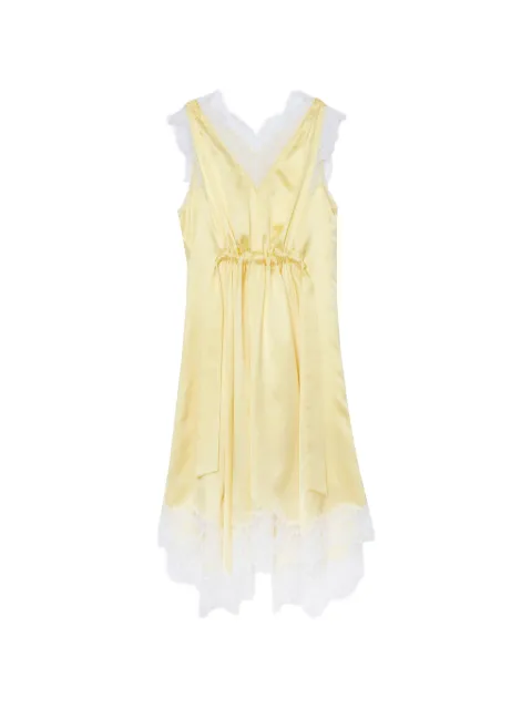 3.1 Phillip Lim vestido midi de encaje con cuello en V