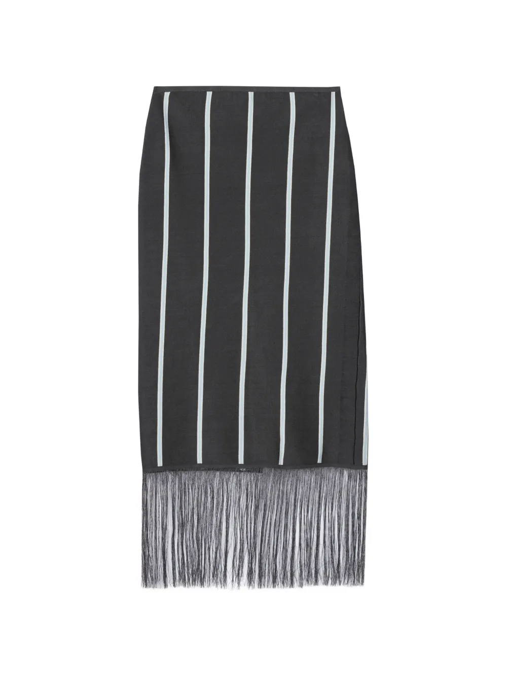 3.1 Phillip Lim striped fringed midi skirt - Nero