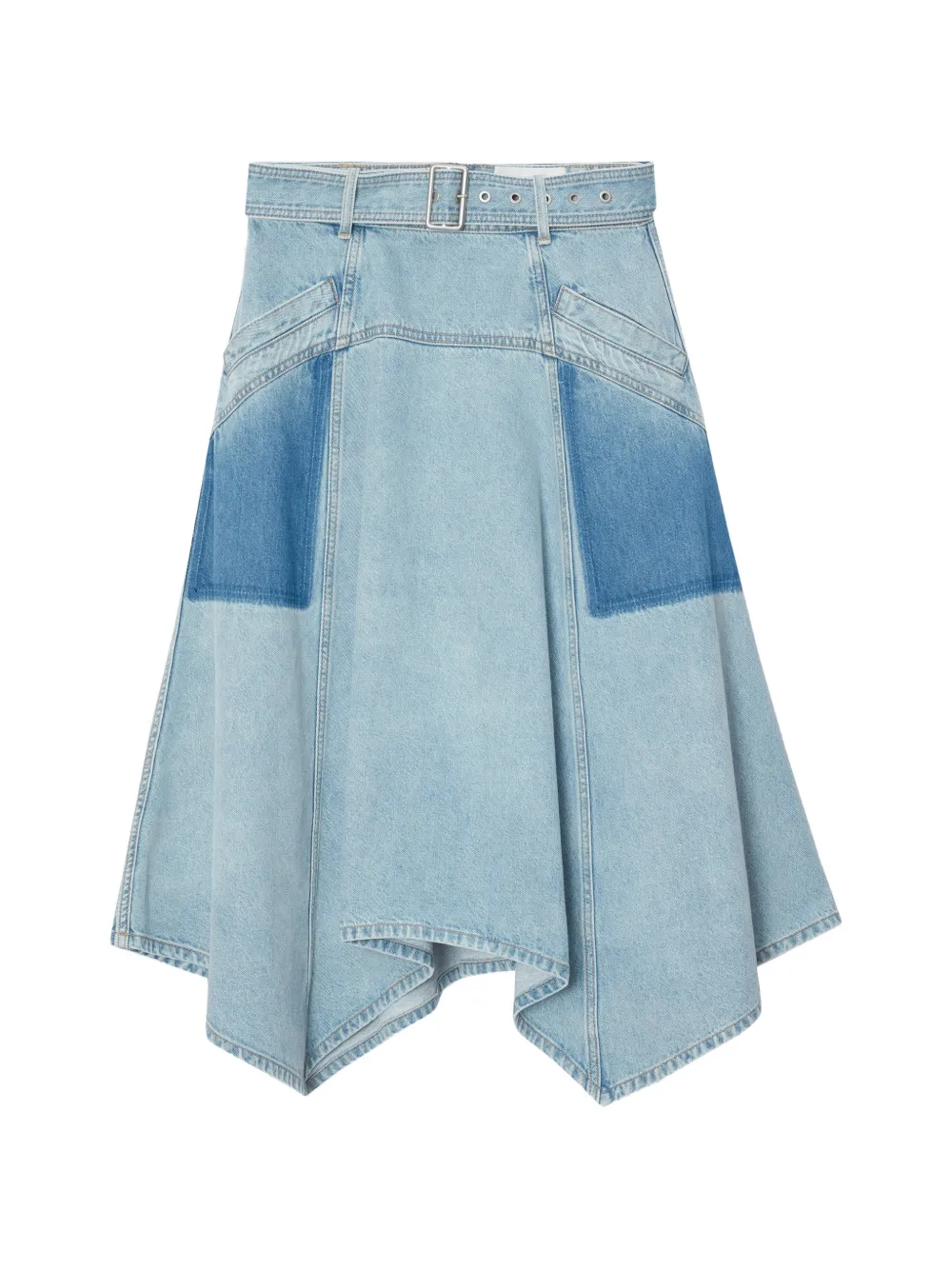 3.1 Phillip Lim patchwork belted midi skirt - Blu