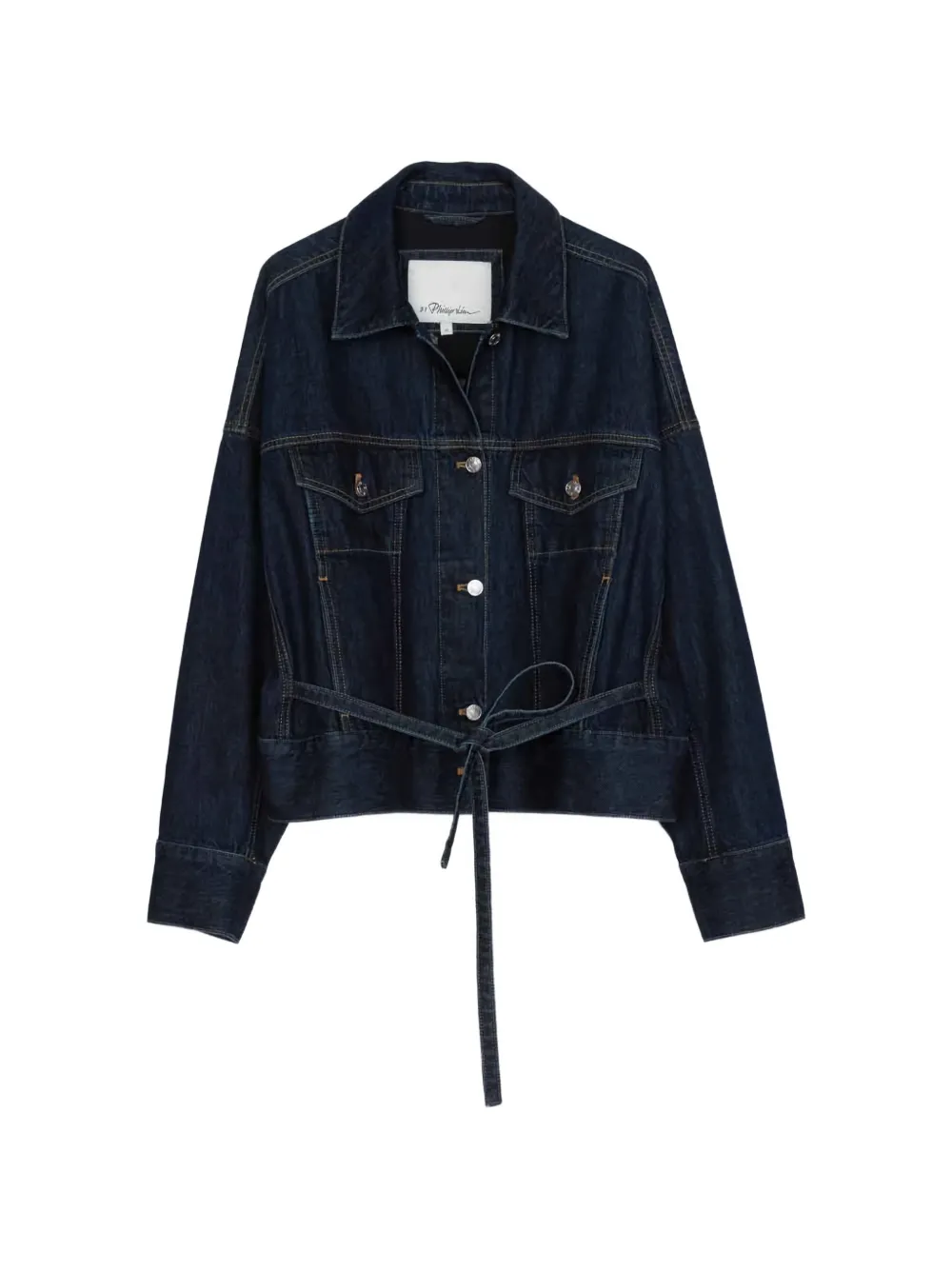 3.1 Phillip Lim tie-waist cotton jacket - Blu