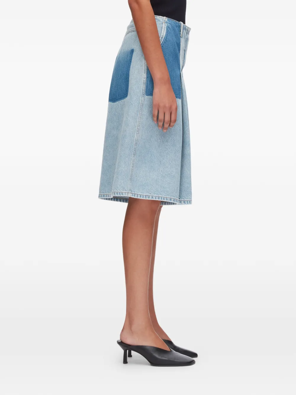 3.1 Phillip Lim Shorts met patchwork Blauw