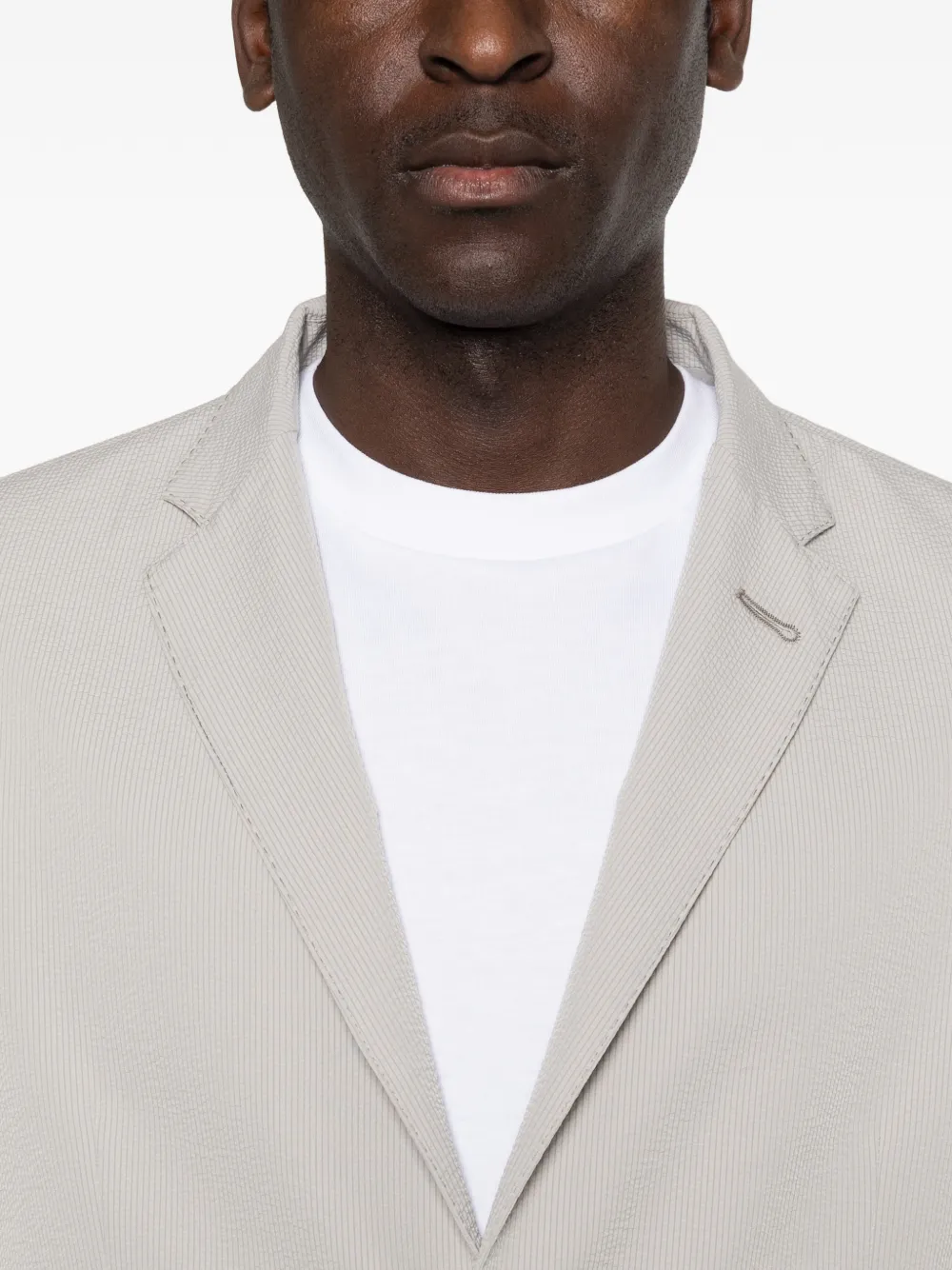 Herno Blazer met knopen en textuur Grijs