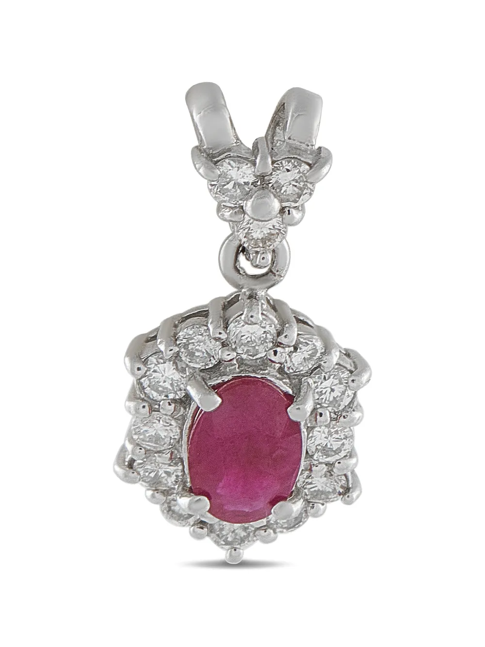 LB Exclusive diamond ruby pendant - Argento