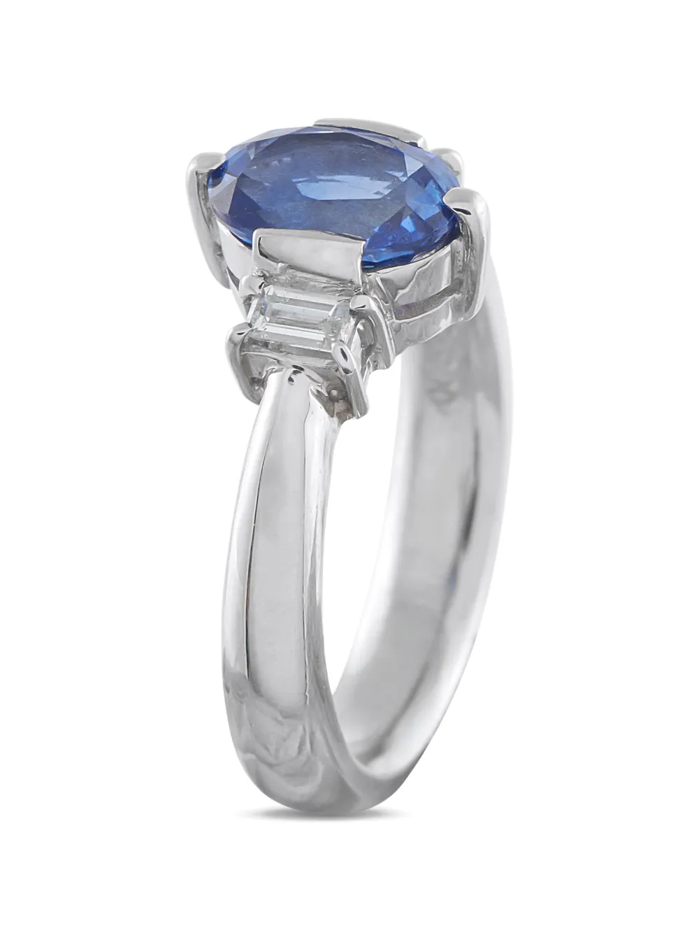 LB Exclusive oval blue sapphire diamond ring - Argento