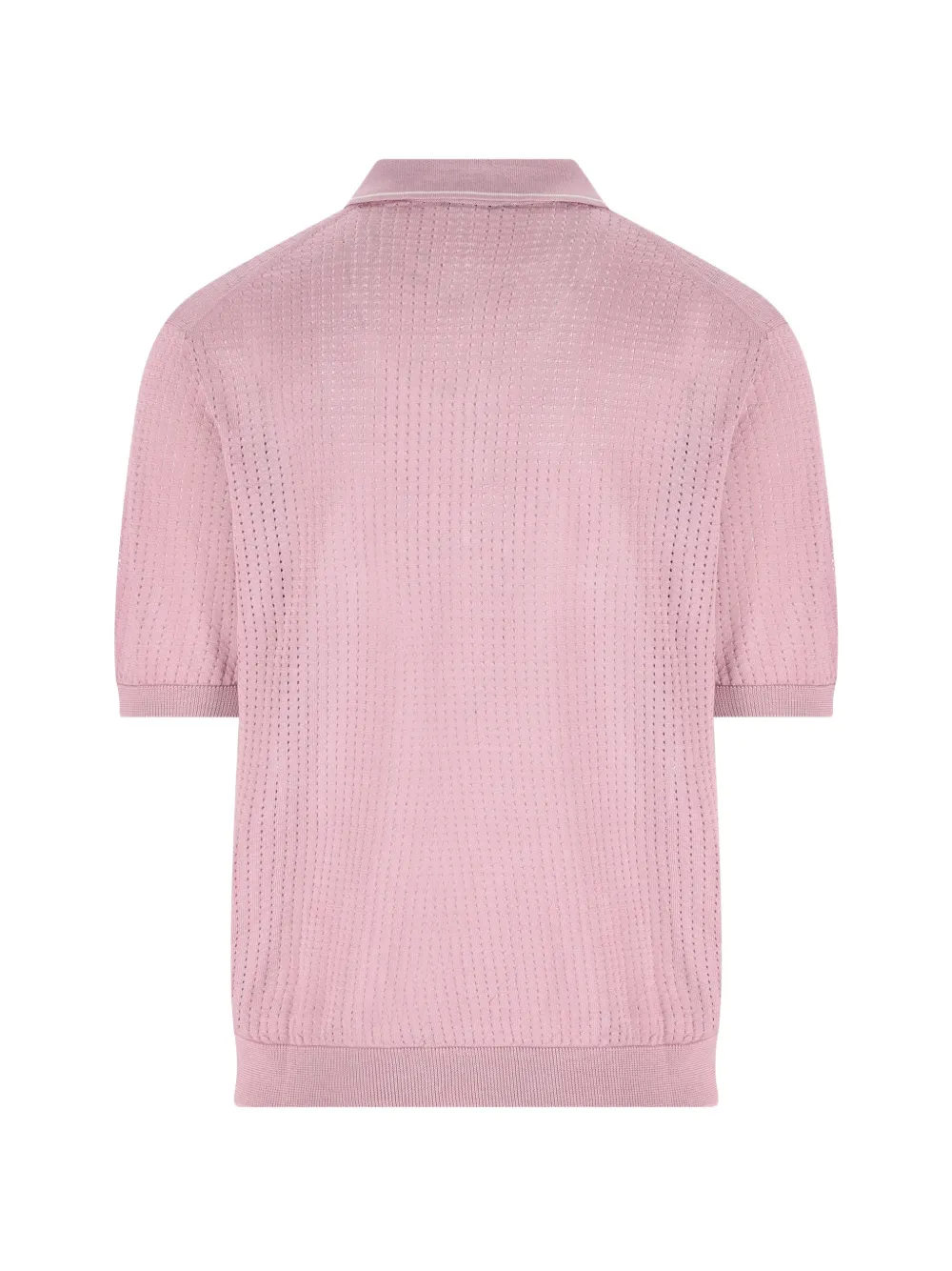 Tagliatore Openwork poloshirt met knopen Roze