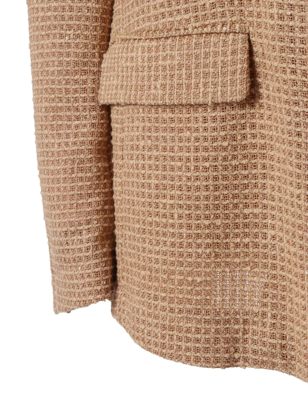 Fabiana Filippi Jack met pailletten en revers Beige