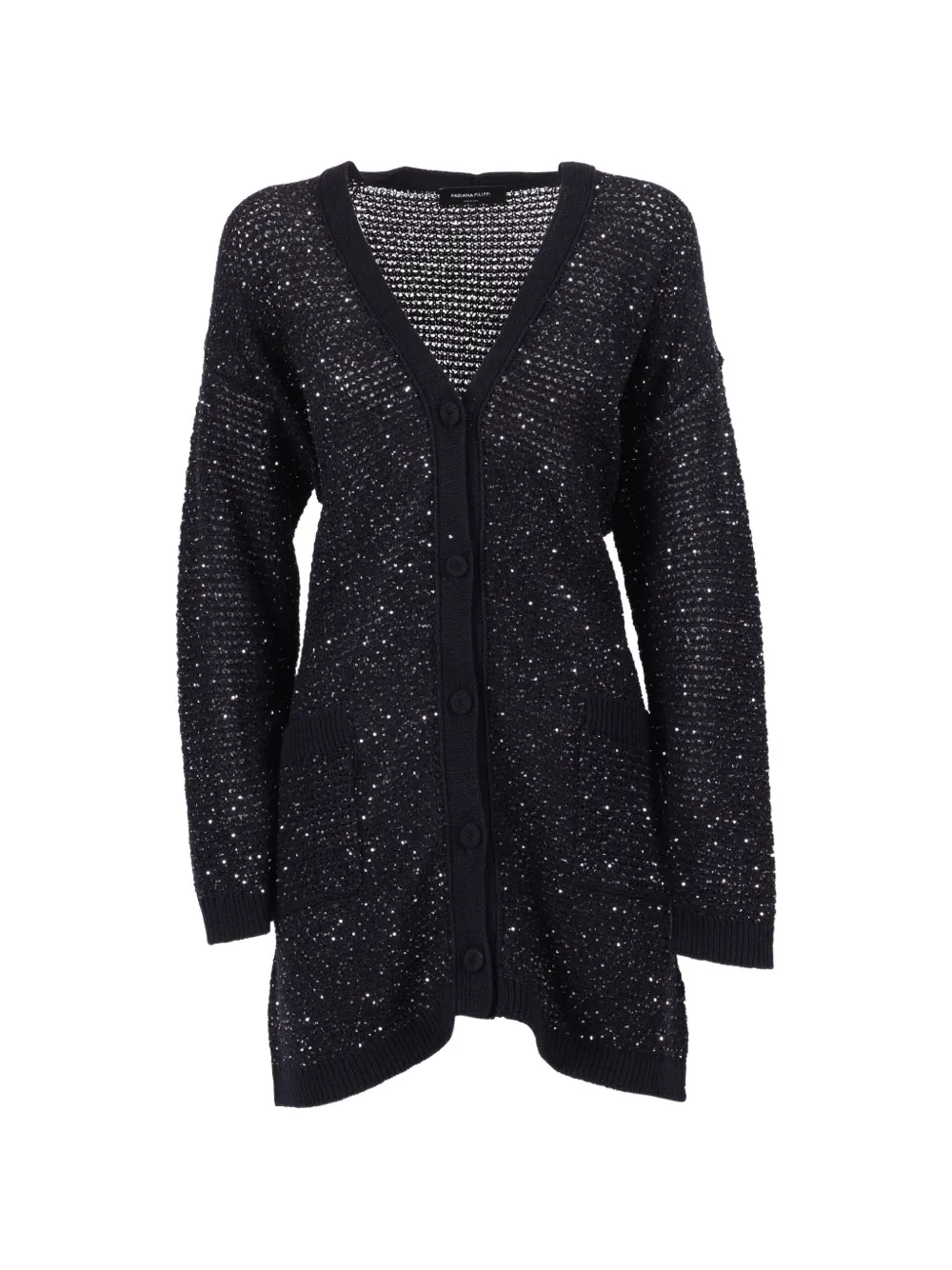 Fabiana Filippi sequin-embellished oversized cardigan - Blu