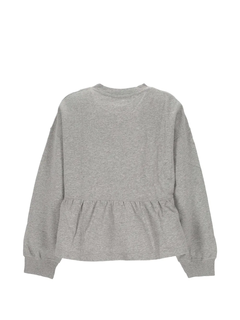  Ganni Crew-neck Ruffled Sweatshirt - Grey 