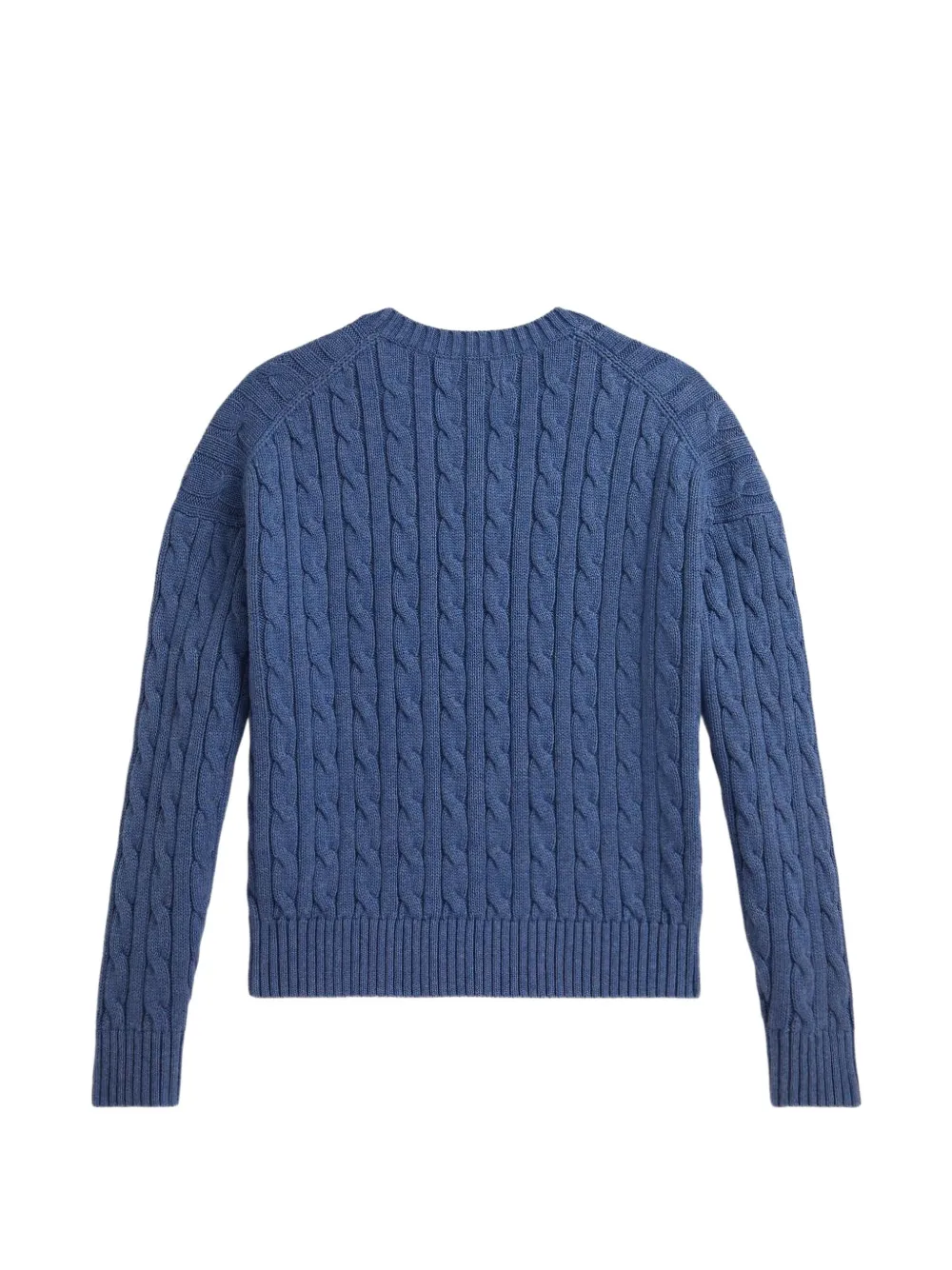 POLO RALPH LAUREN KIDS Kabelgebreide trui met V-hals Blauw