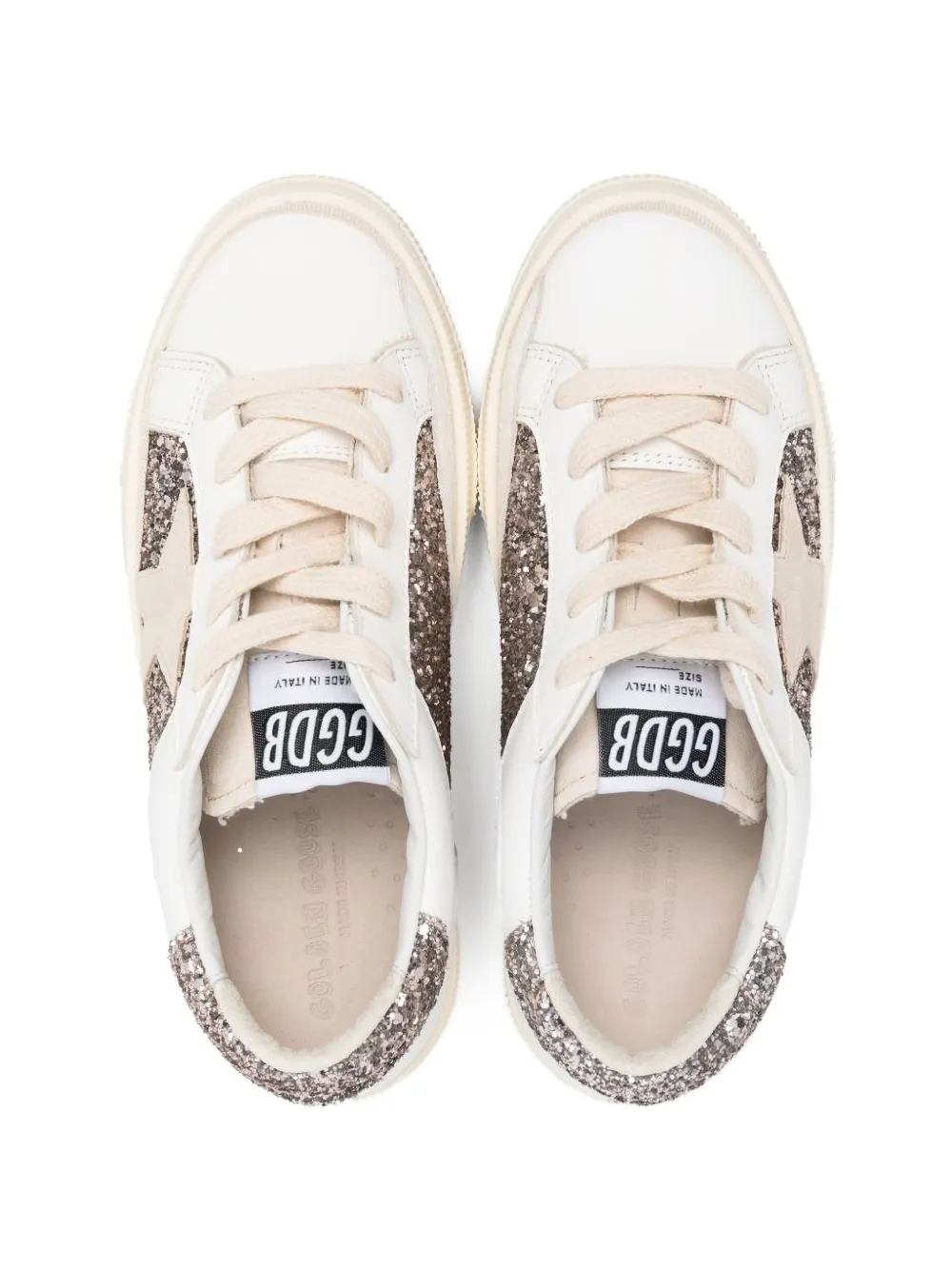 Golden Goose Kids May Teen glitter sneakers Wit