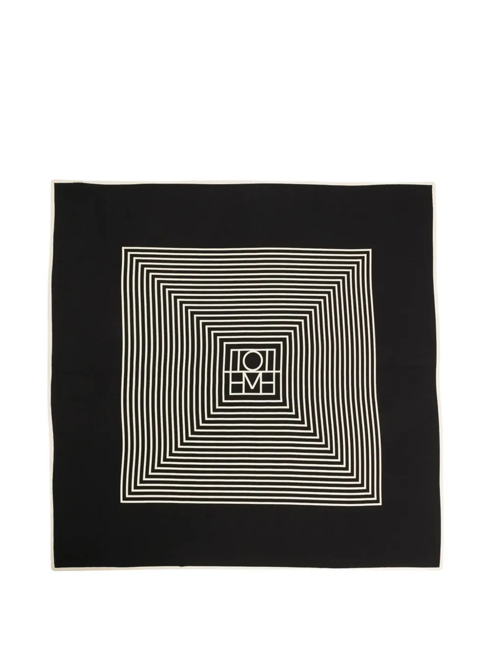TOTEME Foulard con stampa geometrica - Nero