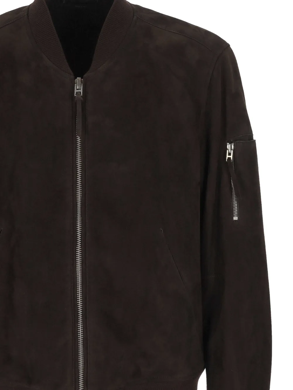  Tom Ford Suede Bomber Jacket - Brown 