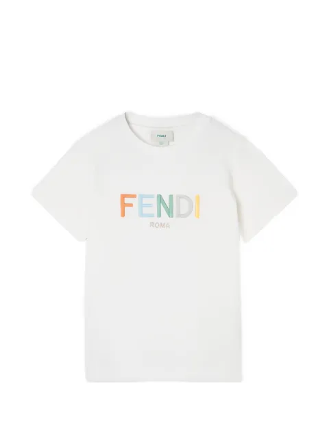 Fendi Kids logo-embroidered T-shirt