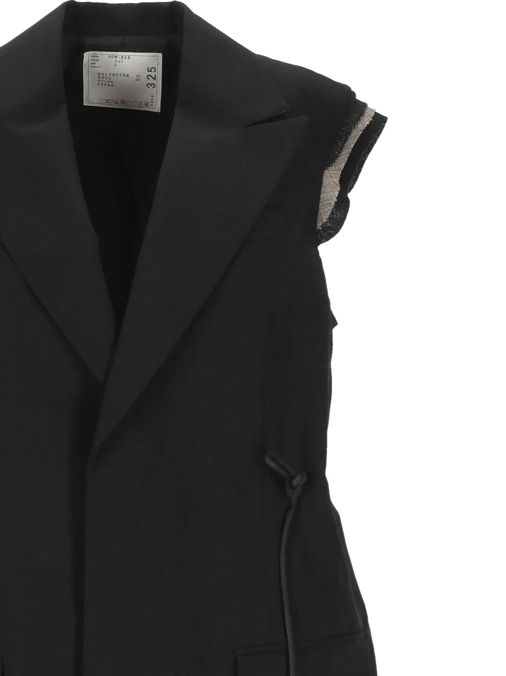 sacai Mouwloos jack Zwart