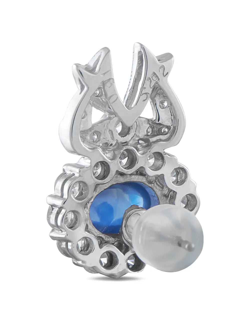 Diamond Sapphire Bow Earrings
