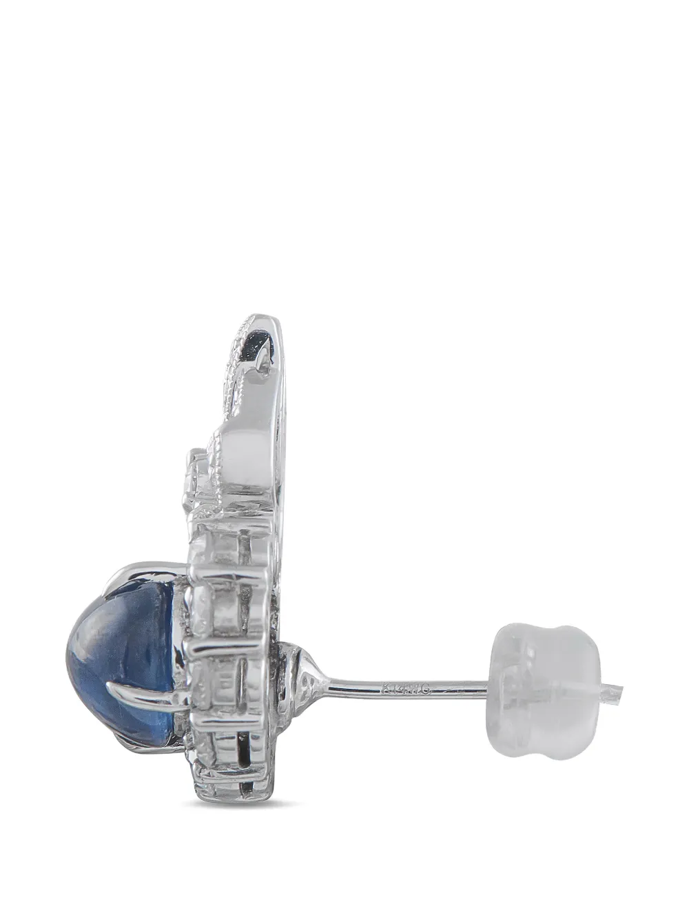 Diamond Sapphire Bow Earrings