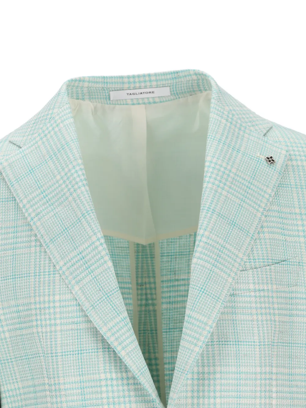 Tagliatore Geruite blazer Blauw