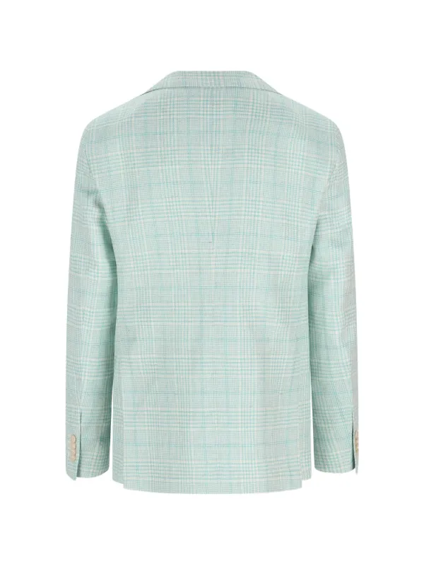 TAGLIATORE（タリアトーレ）の ブルー系チェックジャケット Tagliatore チェック ジャケット | ブルー | FARFETCH JP