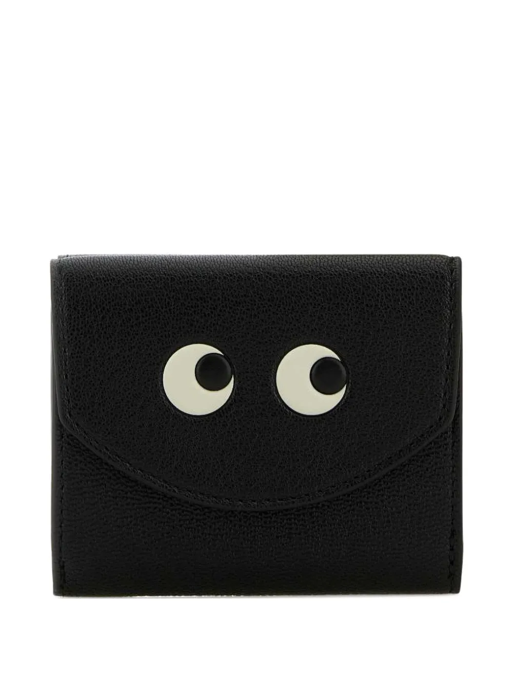 Anya Hindmarch Portafoglio in pelle pieno fiore - Nero