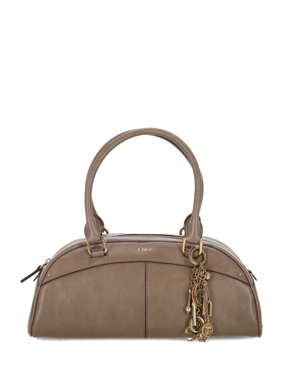 Chloé Small Charm Tote Bag In Neutral