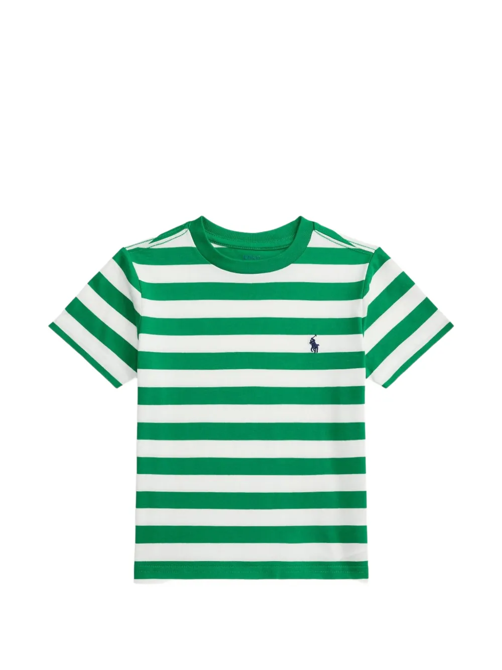 POLO RALPH LAUREN KIDS T-shirt con logo a righe - Verde