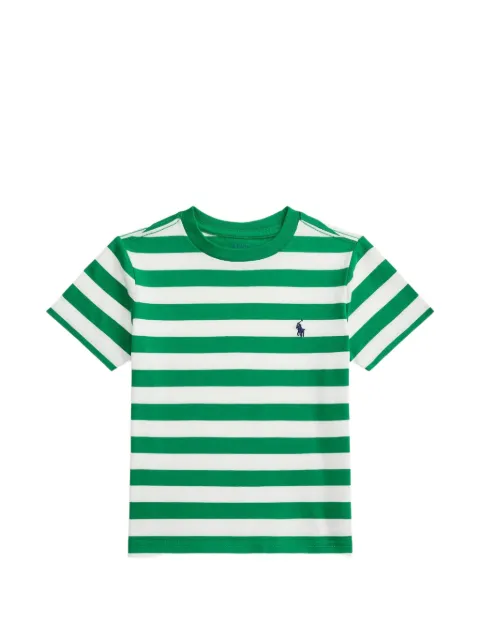POLO RALPH LAUREN KIDS striped logo T-shirt