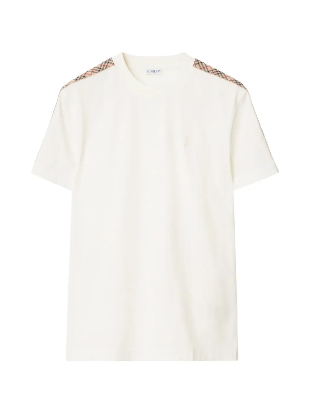 Burberry T-shirt con dettaglio a quadri - Toni neutri