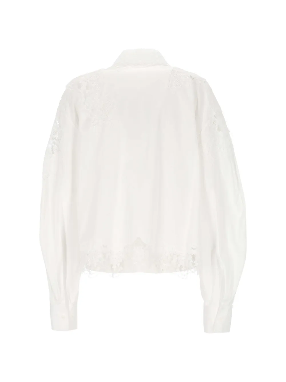  Ermanno Scervino Chemise à Détail En Dentelle - Blanc 