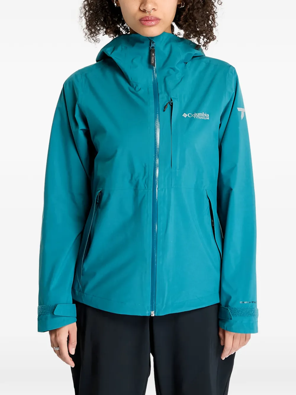 Columbia logo-print jacket - Blu