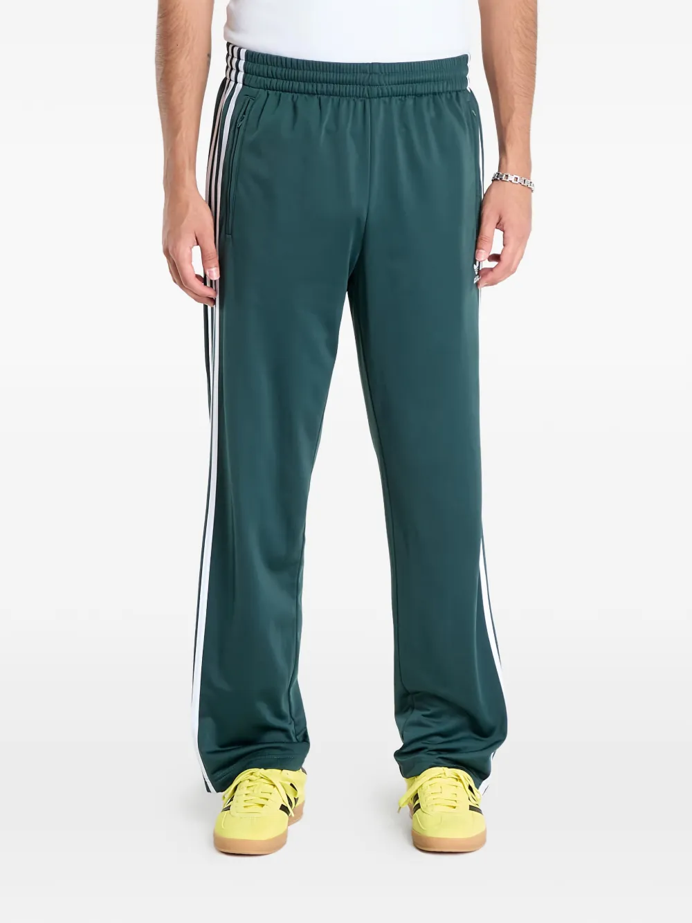 adidas stripe-embellishment track pants - Verde