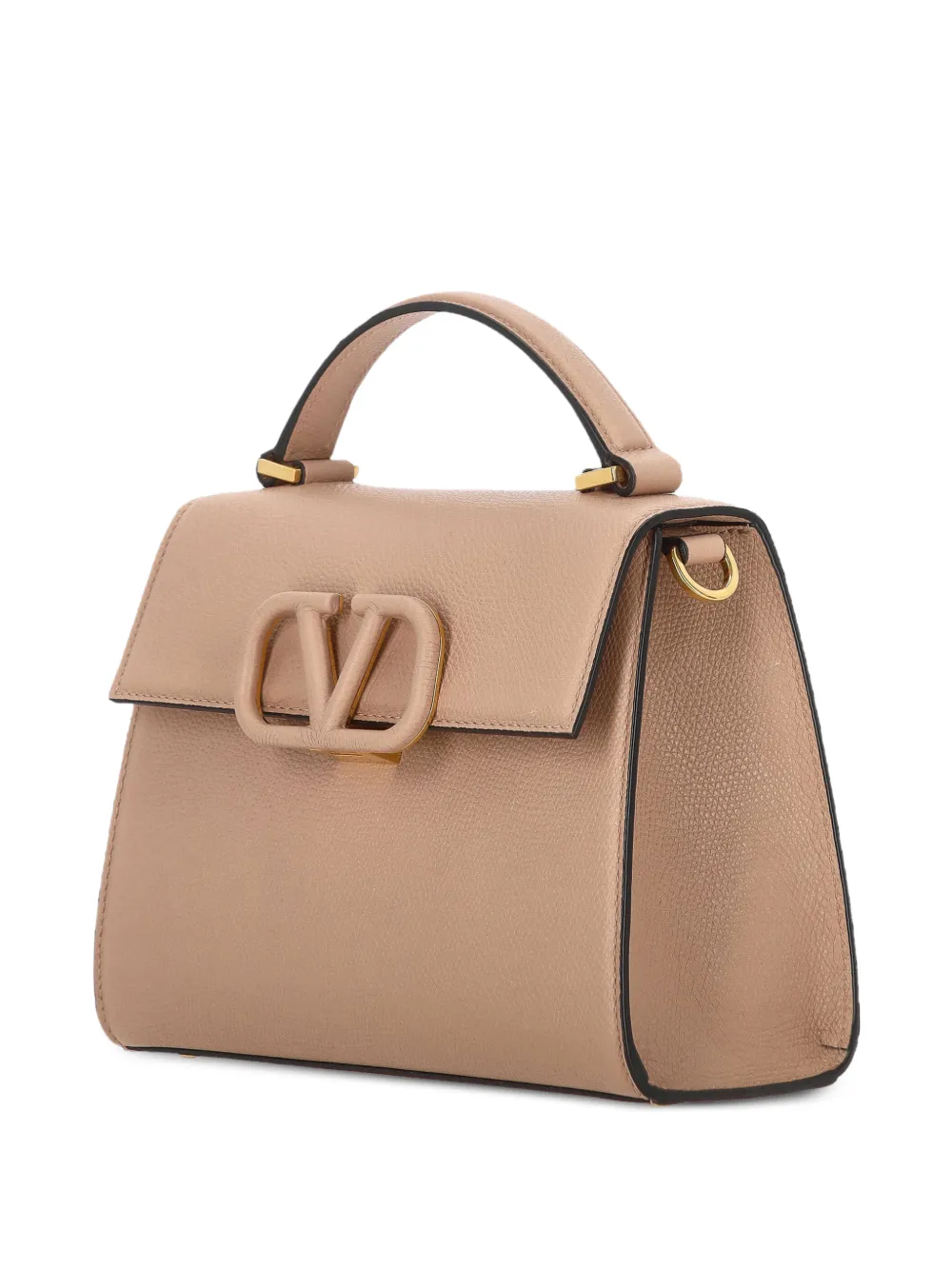  Valentino Garavani Smal Vsling Logo-appliqué Tote Bag - Neutrals 