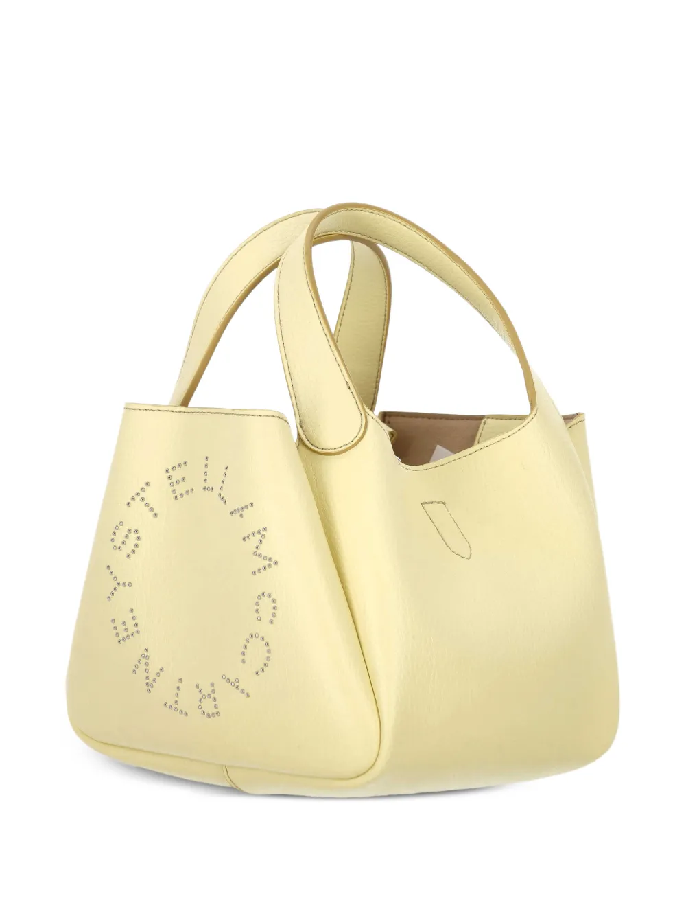Stella McCartney Crossbodytas met dubbel handvat en logo Beige