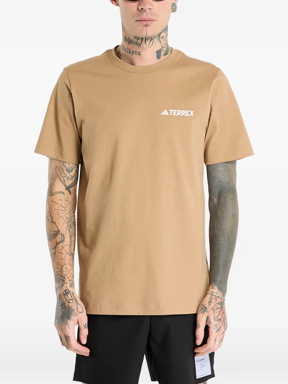 adidas logo-print T-shirt – Neutrals