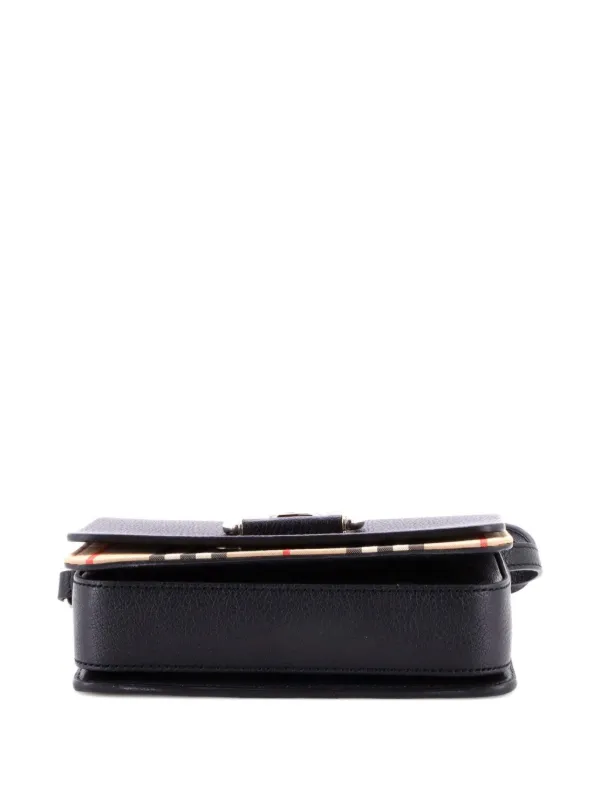 Burberry Pre-Owned D-リング レザー＆ヴィンテージチェックキャンバス
