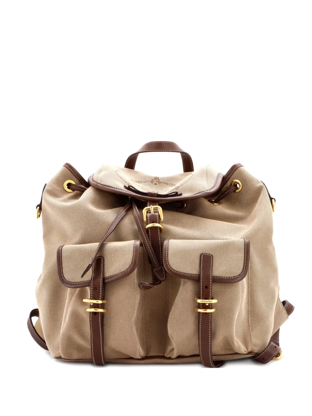 Prada Pre-Owned Logo Canvas backpack - Marrone