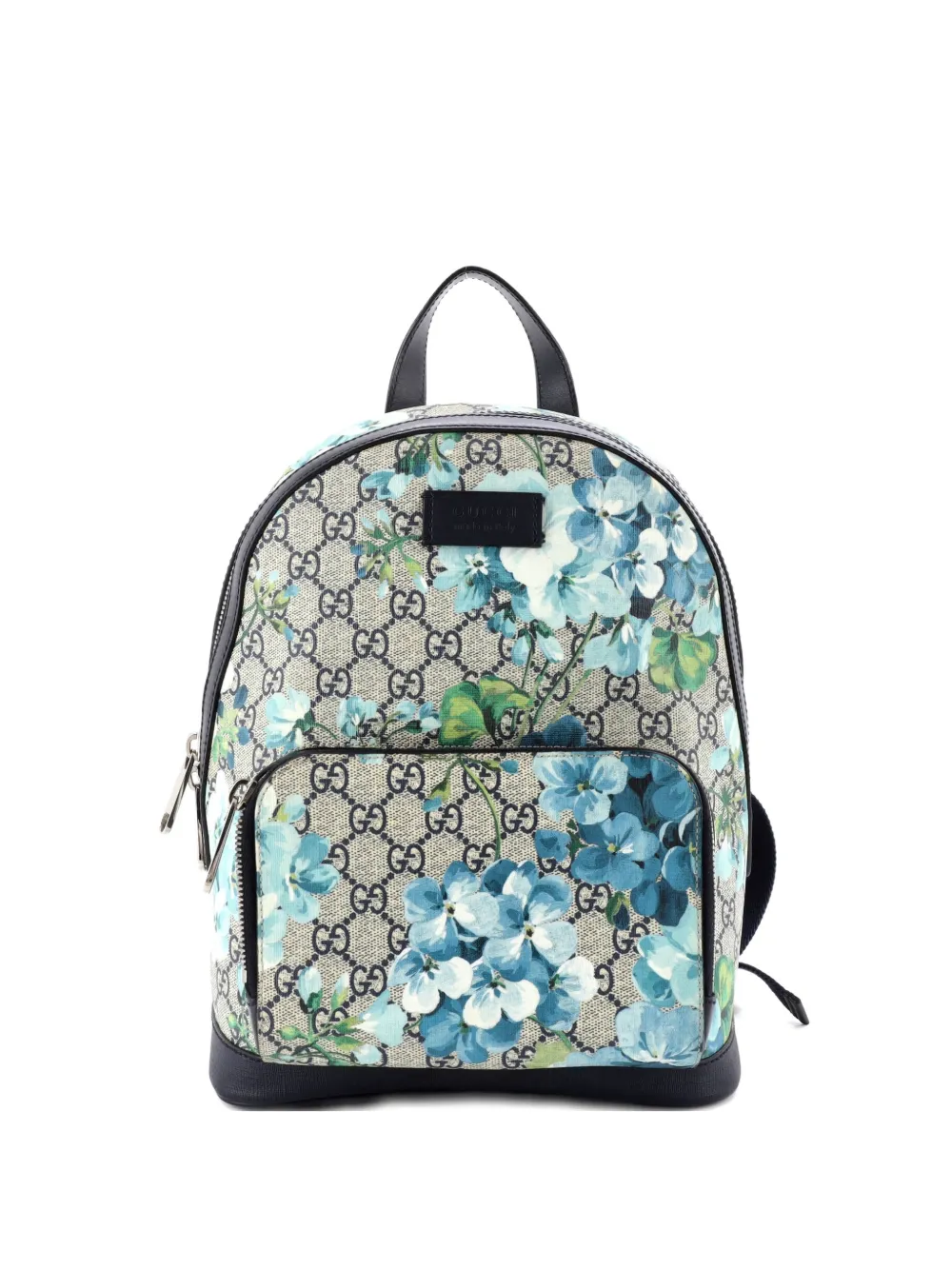Gucci Pre-Owned Ophidia Flora GG Coated Canvas and Leather Small backpack - Blu