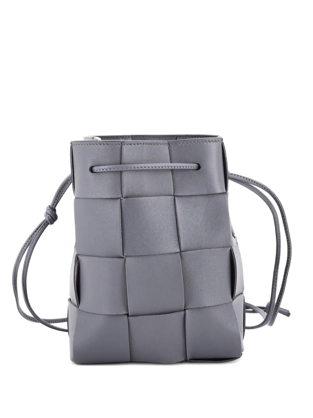 Bottega Veneta Pre-Owned Cassette Maxi Intrecciato Leather Small bucket bag - Nero