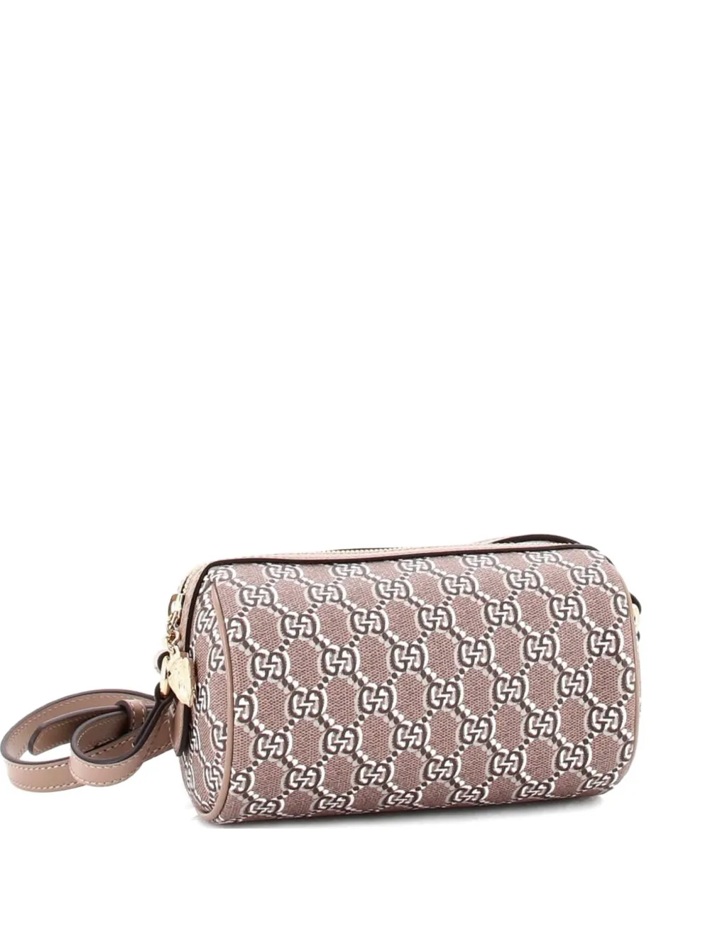 Gucci Pre-Owned Cylindrical GG Shadow Coated Canvas Mini shoulder bag - Marrone