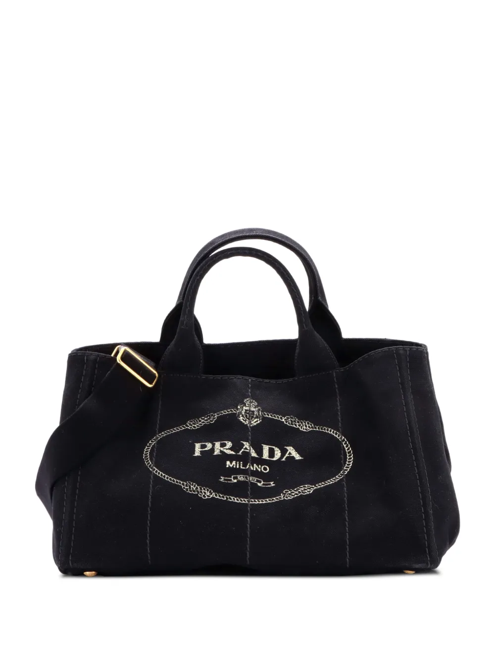 Prada Pre-Owned Canapa Convertible Canvas Medium tote bag - Nero