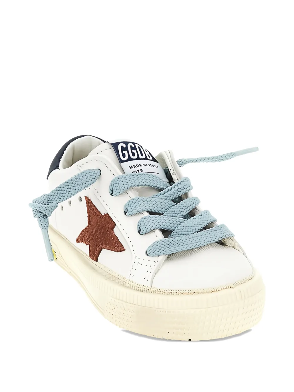 Golden Goose Kids May star lace-up sneakers Wit