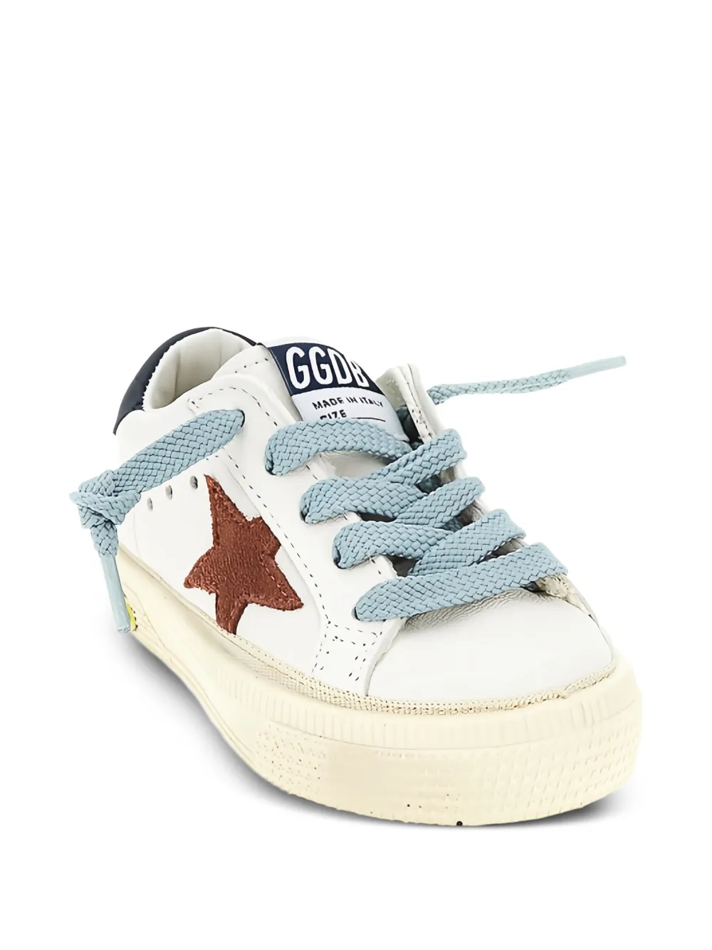 Golden Goose Kids May star lace-up sneakers Wit