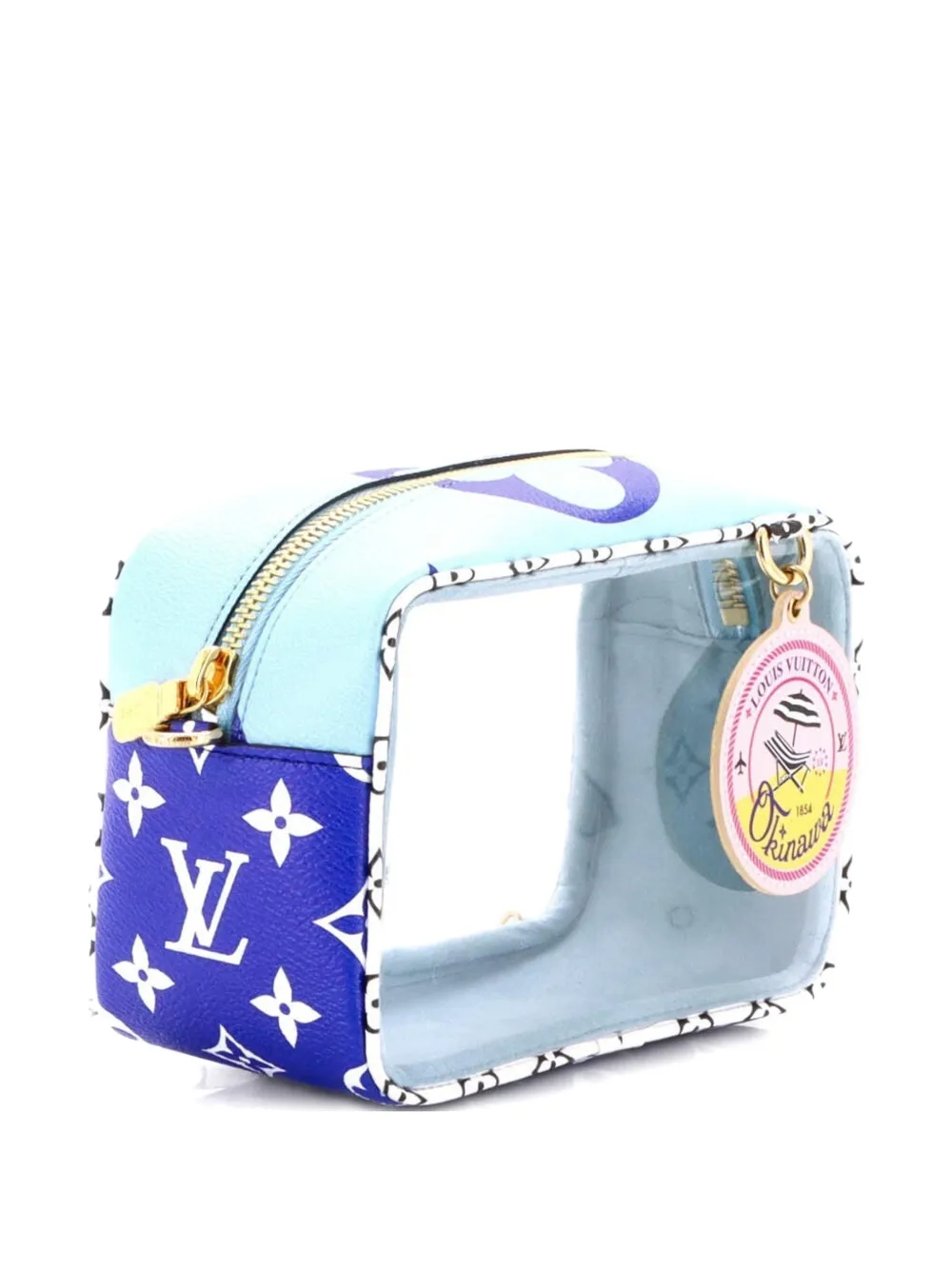 Louis Vuitton Pre-Owned Beach Pouch Limited Edition Cities Colored Monogram Giant clutch bag - Blu