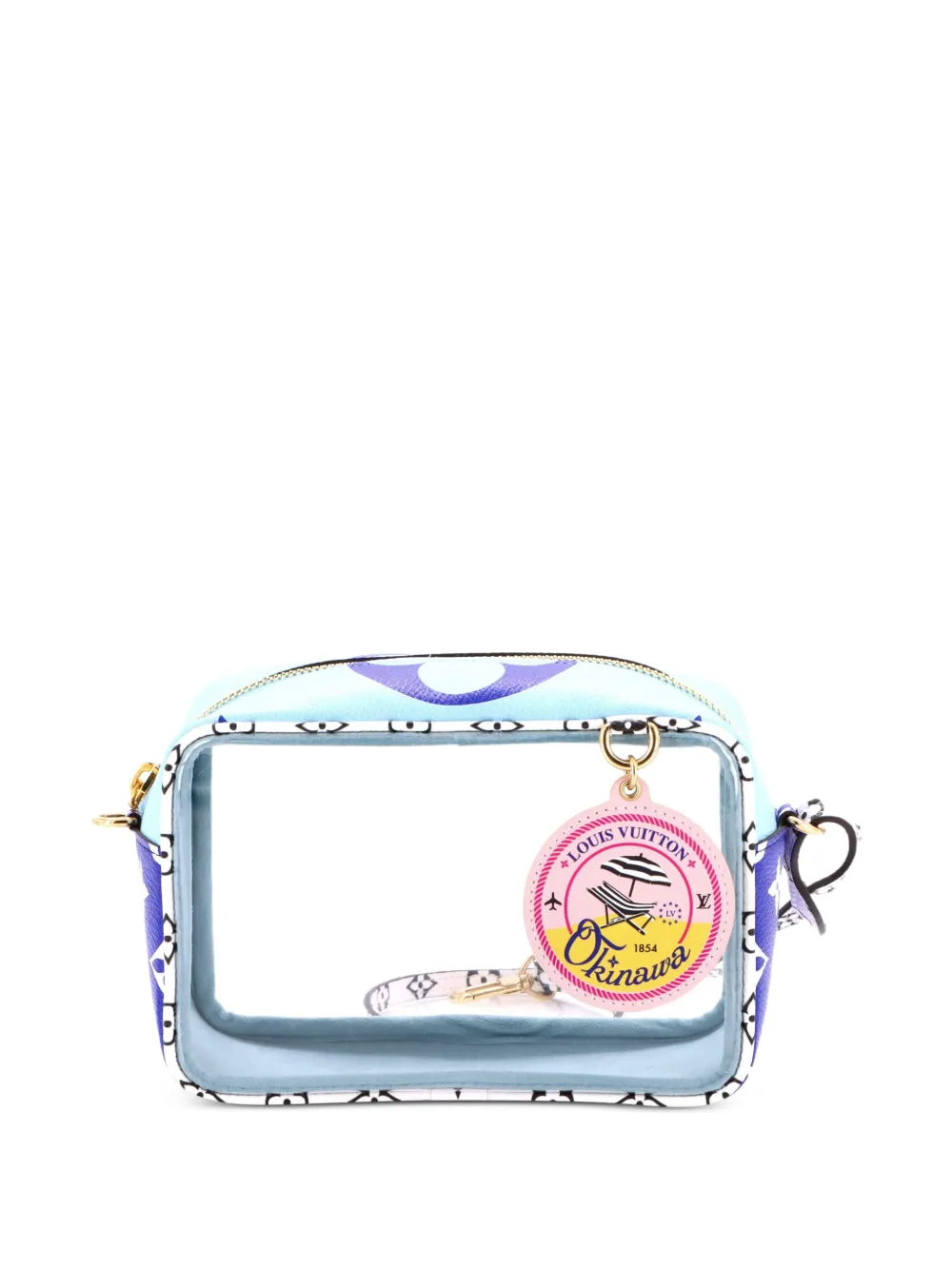 Louis Vuitton Pre-Owned Beach Pouch Limited Edition Cities Colored Monogram Giant clutch bag - Blu