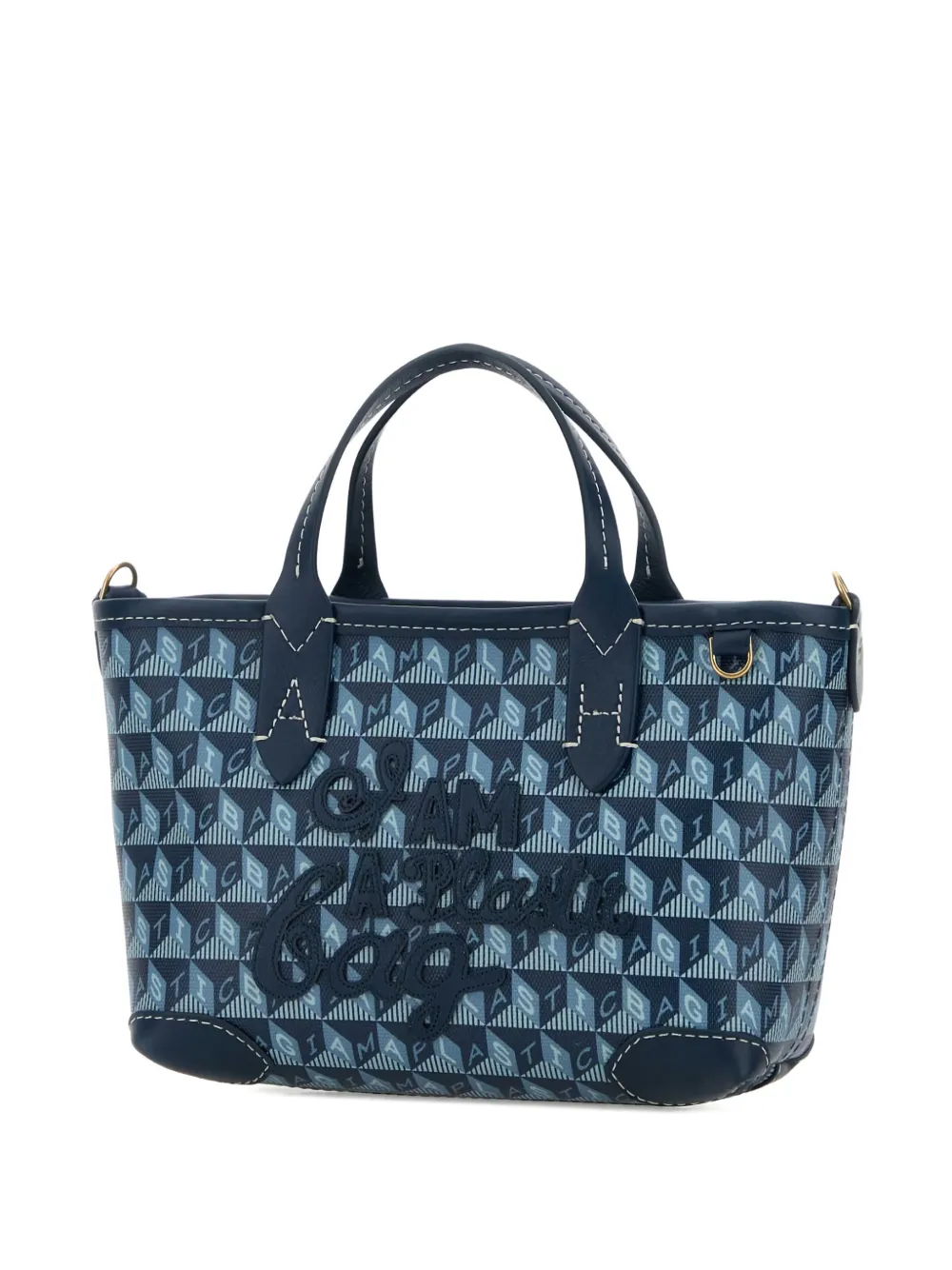 Anya Hindmarch Shopper met geometrisch patroon Blauw